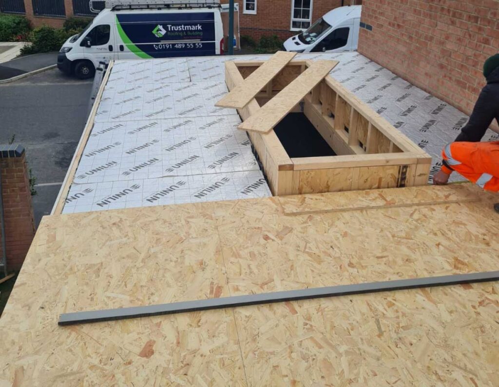 Flat roof before EPDM upgrade in Seaburn