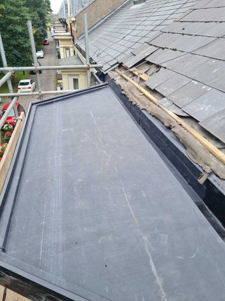 New EPDM bay roofing fitted in Wardley