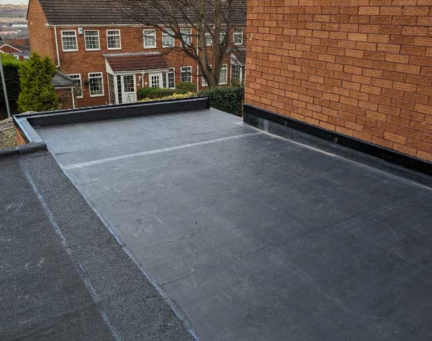 Finished EPDM rubber roof in High Callerton