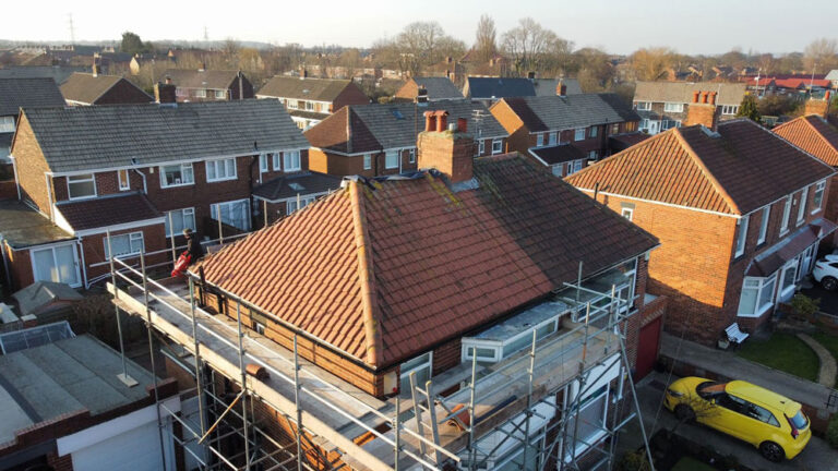 Roof stripped before new system in Fatfield