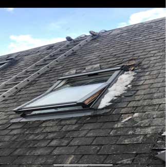 Roof before Velux window was added in Houghton