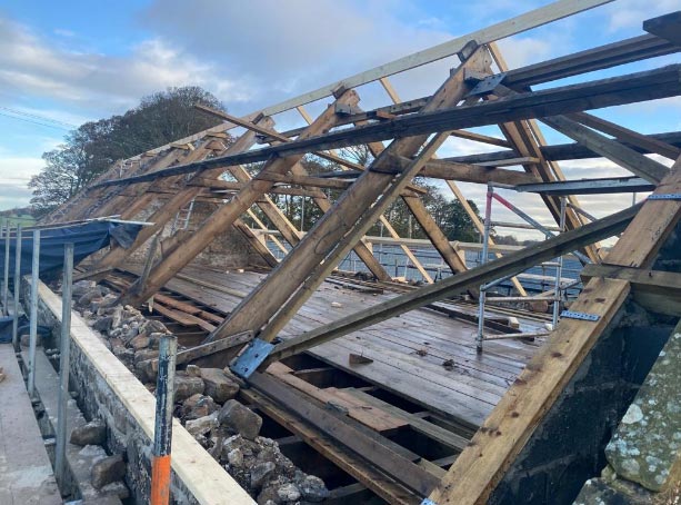 Roof damage before repair in West Monkseaton