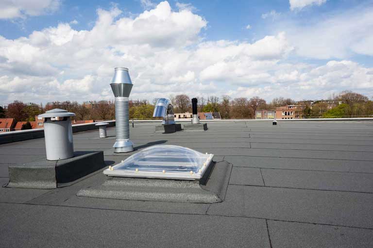 large felt roofing job