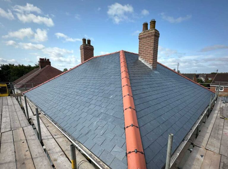 Drone roof inspection in Gateshead, capturing high-resolution images of hard-to-reach roof areas without scaffolding.