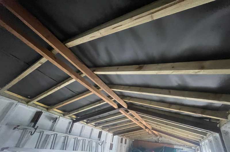garage pitched roof fixed