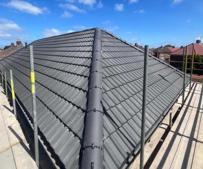 Full slate roof replacement carried out by local Gateshead roofers