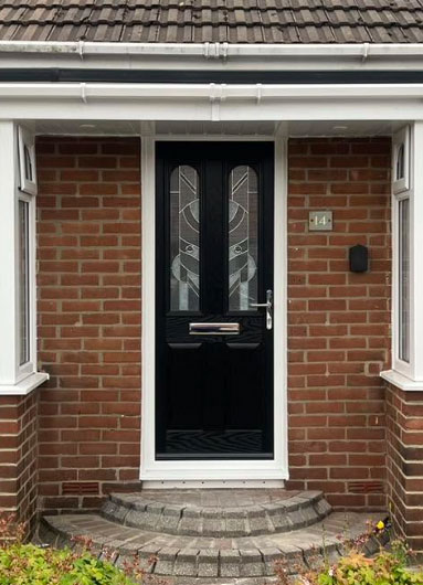 Composite front door with solid insulated core fitted in Gateshead