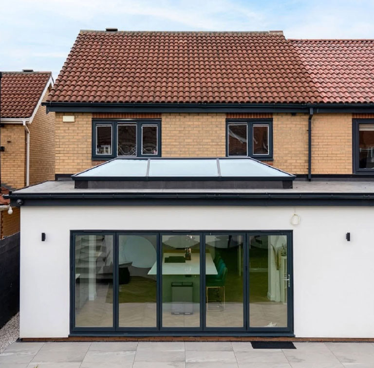 Orangery and conservatory extension built for additional family space in Gateshead