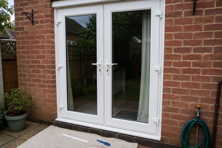 Replacement double-glazed glass fitted into patio doors at a Gateshead property