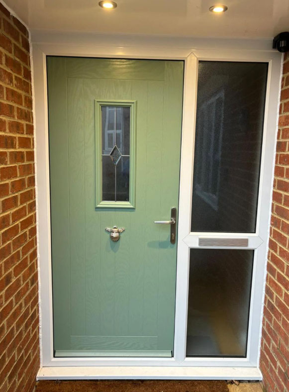 Replacement composite front door fitted to a property in Gateshead
