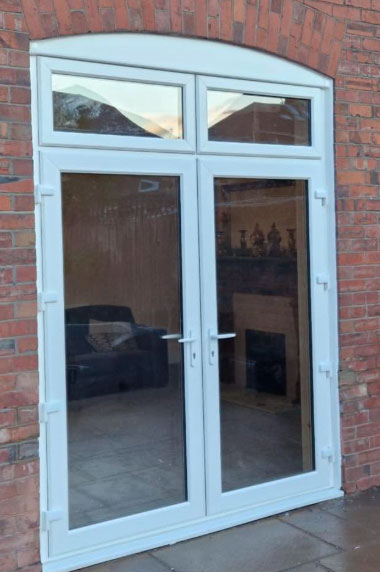 Secure UPVC French doors fitted at a Gateshead home